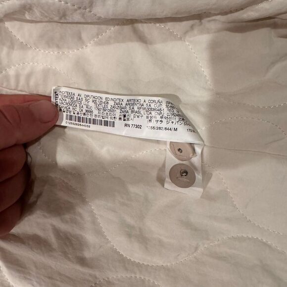 Zara Women's Pink and Cream Coat - Picture 4 of 6